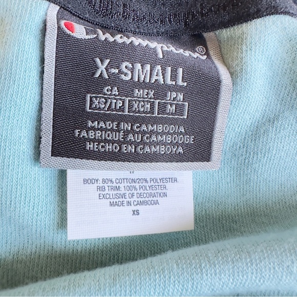 Champion Turquoise Jacket Casual Sport Velor Bomber Mens Size Large Full Zip - Picture 3 of 8